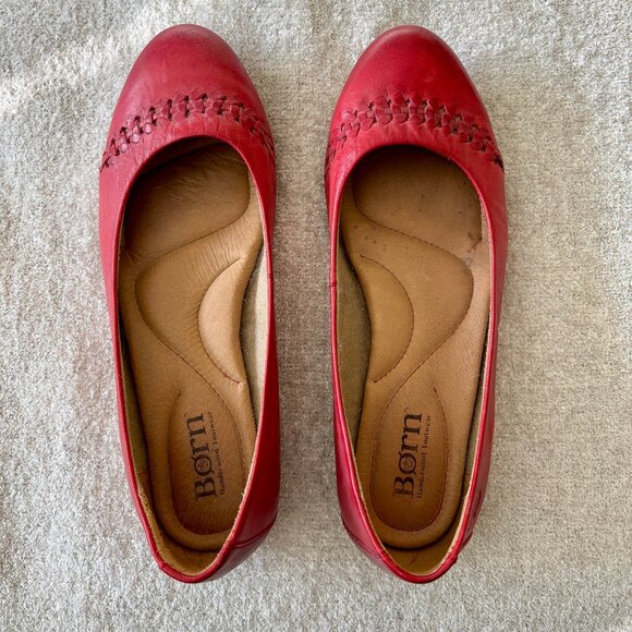 Born ballet flats, red leather - Picture 3 of 5